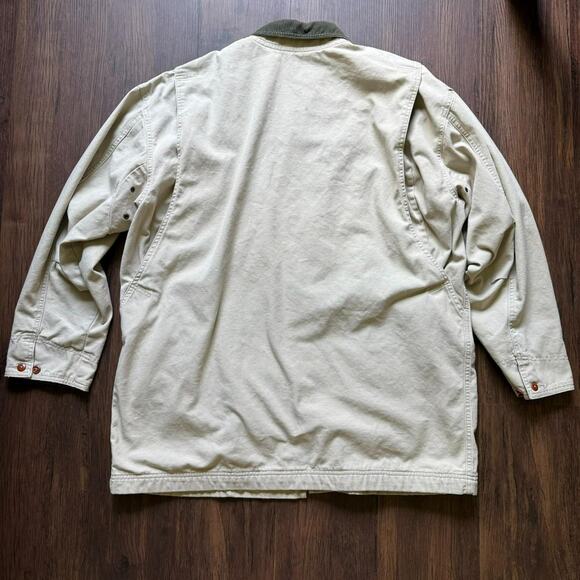 L.L. Bean Beige Cotton Chore Field Barn Hunting Jacket Coat - Size XL - Picture 6 of 8
